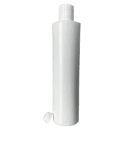 Frasco de 500ml branca com tampa 28-410 branca e batoque vedação branca