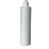 Frasco Cilíndrico de 300ml para cosméticos, branco leitoso, com válvula pump branca
