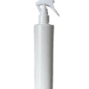 Frasco Cilíndrico de 300ml para cosméticos, branco leitoso, com válvula mini gatilho branca