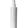 Frasco Cilíndrico de 300ml para cosméticos, branco leitoso, com válvula spray branca