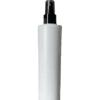 Frasco Cilíndrico de 300ml para cosméticos, branco leitoso, com válvula spray preta