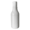 Frasco Girafa de 300ml para cosméticos, branco leitoso, com tampa branca