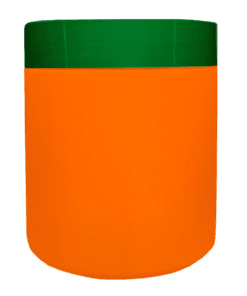 Pote 500g Laranja com Tampa Verde Folha