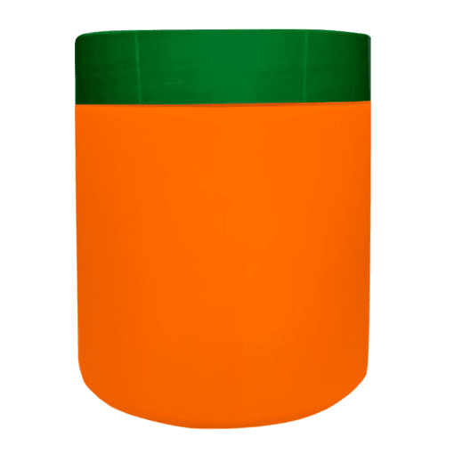 Pote 500g Laranja com Tampa Verde Folha