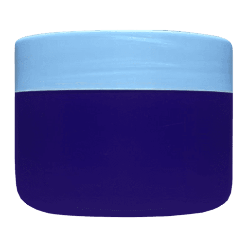 Pote de 300g para cosméticos, azul marinho, com tampa azul bebê