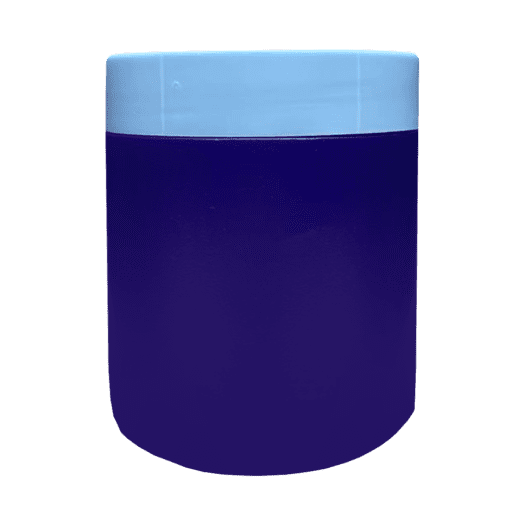 Pote 500g Azul Marinho com Tampa Azul Bebê