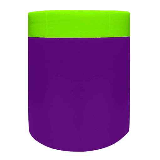 Pote 500g Roxo com Tampa Verde Citrus