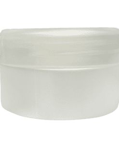 Pote de 90g branco pérola com tampa branca pérola