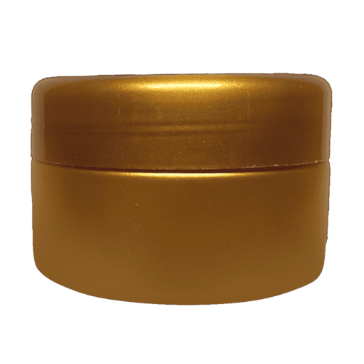 Pote de 90g dourado com tampa dourada