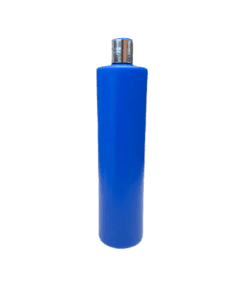Frasco de 1000ml Azul com Tampa Prateado para Cosméticos