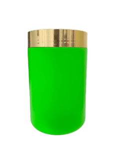 pote de 1 kilo verde com tampa dourada