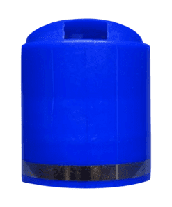 Tampas 28/410 - Caixa com 50 tampas - 2-Disk Top Azul com Filete Dourado