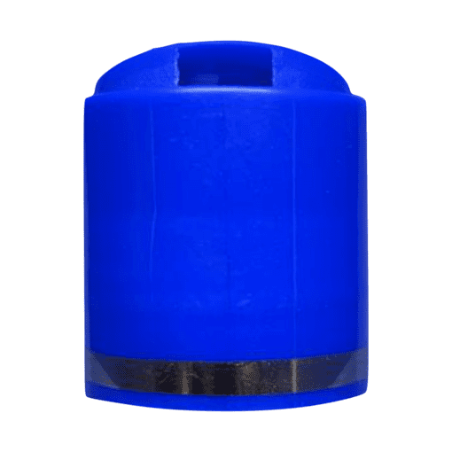 Tampas 28/410 - Caixa com 50 tampas - 2-Disk Top Azul com Filete Dourado