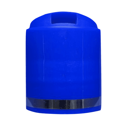 Tampas 28/410 - Caixa com 50 tampas - 3-Disk Top Azul com Filete Prata