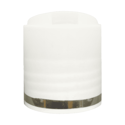 Tampas 28/410 - Caixa com 50 tampas - 5-Disk Top Branco com Filete Dourado