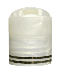 Tampas 28/410 - Caixa com 50 tampas - 8-Disk Top Branco Pérola com 2 Filetes Dourados