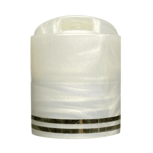 Tampas 28/410 - Caixa com 50 tampas - 8-Disk Top Branco Pérola com 2 Filetes Dourados