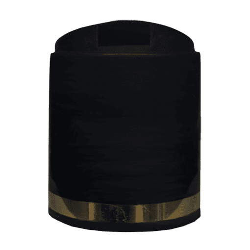 Tampas 28/410 - Caixa com 50 tampas - 33-Disk Top Preta com Filete Dourado