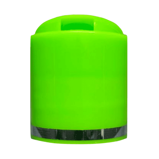 Tampas 28/410 - Caixa com 50 tampas - 37-Disk Top Verde Citrus com Filete Prata