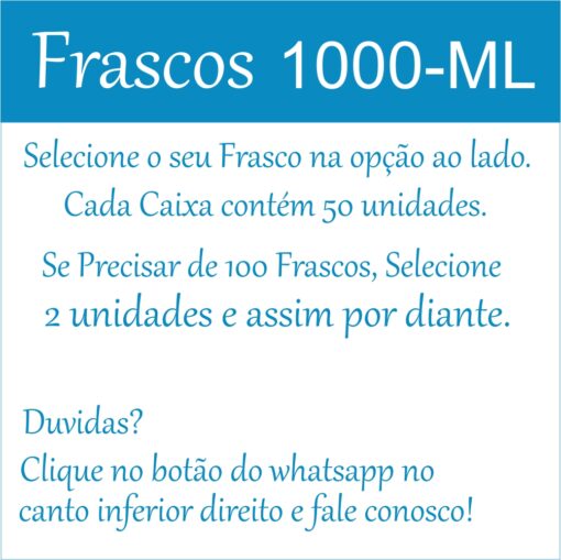 Frascos 1000ml , varios modelos e cores