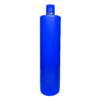 Frasco de 1000ml Azul com Tampa Azul e Filete Prateado para Cosméticos