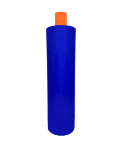 Frasco de 1000ml Azul Pérola com Tampa Laranja para Cosméticos