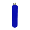 Frasco de 1000ml Azul Pérola com Tampa Preta e Detalhes Dourados para Cosméticos