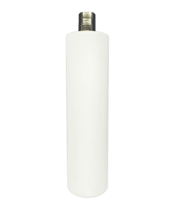 Frasco de 1000ml Branco L com Hot Dourado e Medalha Branca para Cosméticos