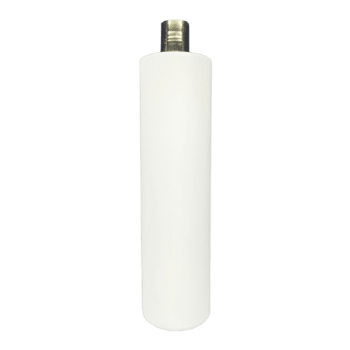 Frasco de 1000ml Branco L com Hot Dourado e Medalha Branca para Cosméticos