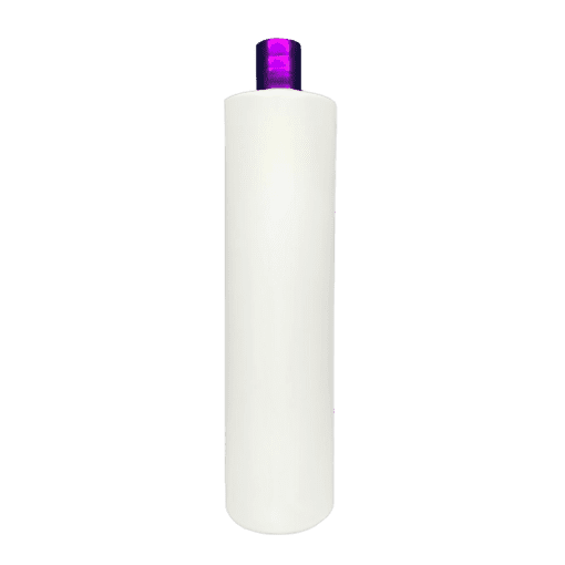 Frasco de 1000ml Branco L com Hot Roxo e Moeda Branca para Cosméticos