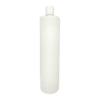 Frasco de 1000ml Branco L com Tampa Branca e Filete Dourado para Cosméticos