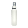 Frasco 120ml branco com válvula spray e filete prata