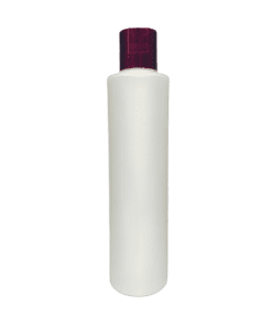 Frasco de 300ml para cosméticos, branco pérola, com tampa branca pérola e hot pink