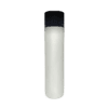 Frasco de 300ml para cosméticos, branco perola, com tampa alta preta