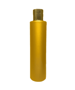 Frasco de 300ml para cosméticos, dourado, com tampa natural e hot dourado