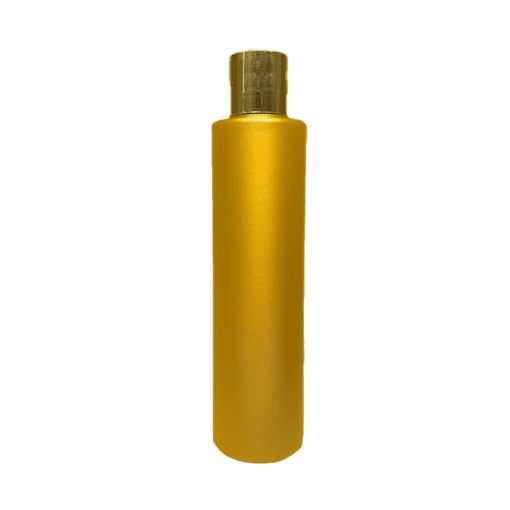 Frasco de 300ml para cosméticos, dourado, com tampa natural e hot dourado