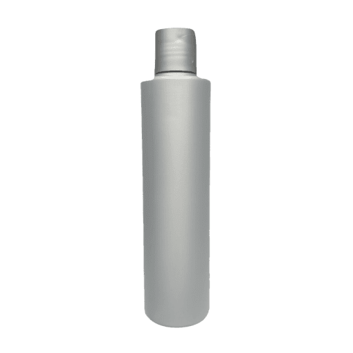 Frasco de 300ml para cosméticos, prata, com tampa prata