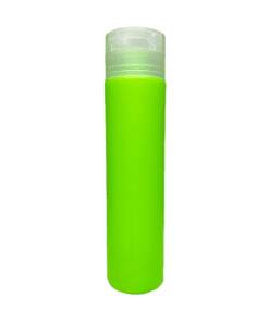 Frasco de 300ml para cosméticos, verde citrus, com tampa alta premium natural