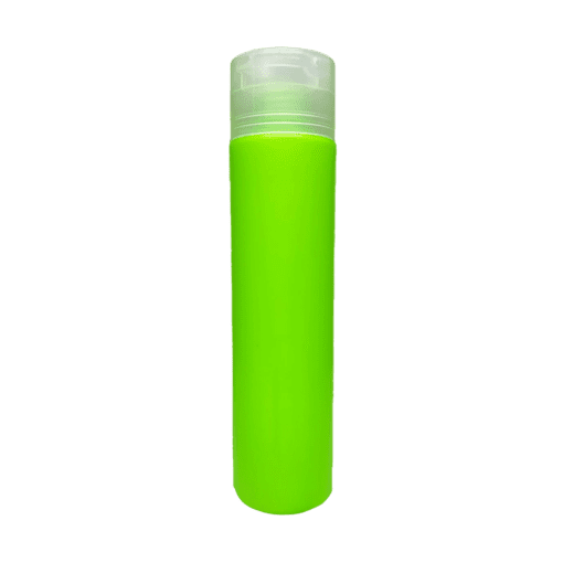 Frasco de 300ml para cosméticos, verde citrus, com tampa alta premium natural
