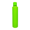 Frasco de 300ml para cosméticos, verde citrus, com tampa verde e filete dourado