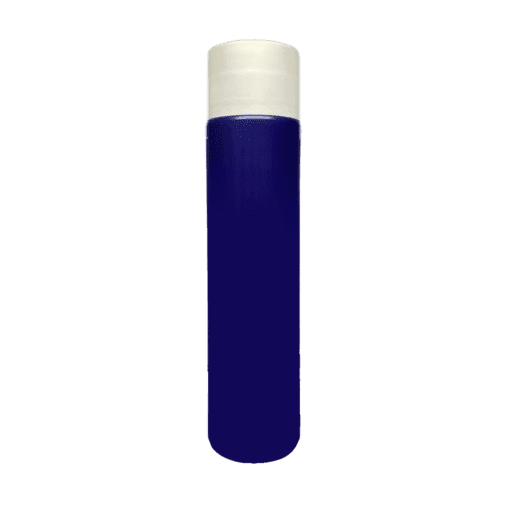 Frasco de 300ml para cosméticos, azul marinho, com tampa alta premium branca