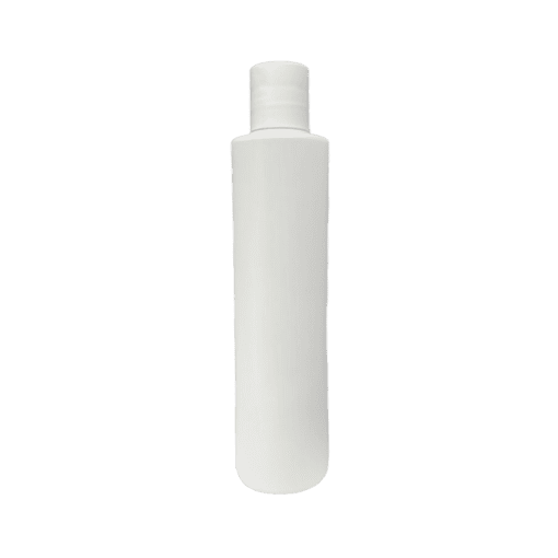 Frasco de 300ml para cosméticos, branco, com tampa branca