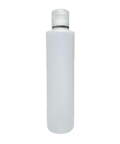 Frasco de 300ml para cosméticos, natural com tampa natural e filete prata