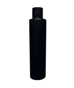 Frasco de 300ml para cosméticos, preto, com tampa preta