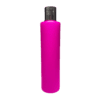 Frasco de 300ml para cosméticos, rosa, com hot stamp prata e moeda rosa