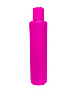 Frasco de 300ml para cosméticos, rosa, com tampa rosa