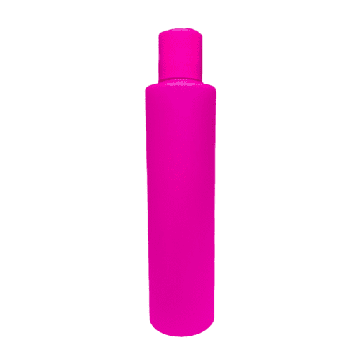Frasco de 300ml para cosméticos, rosa, com tampa rosa
