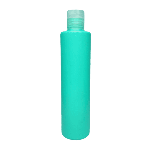 Frasco de 300ml para cosméticos, verde água, com tampa natural