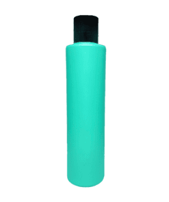 Frasco de 300ml para cosméticos, verde água, com tampa preta