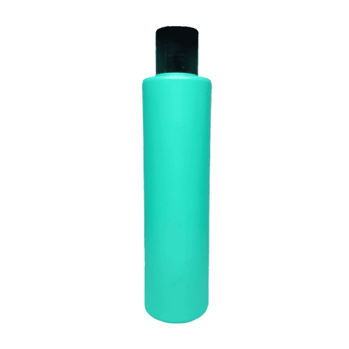 Frasco de 300ml para cosméticos, verde água, com tampa preta